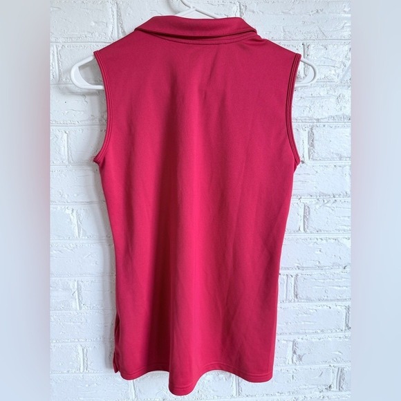 Adidas Women Golf Sleeveless Polo‎ Shirt Red Size Large - Picture 3 of 3